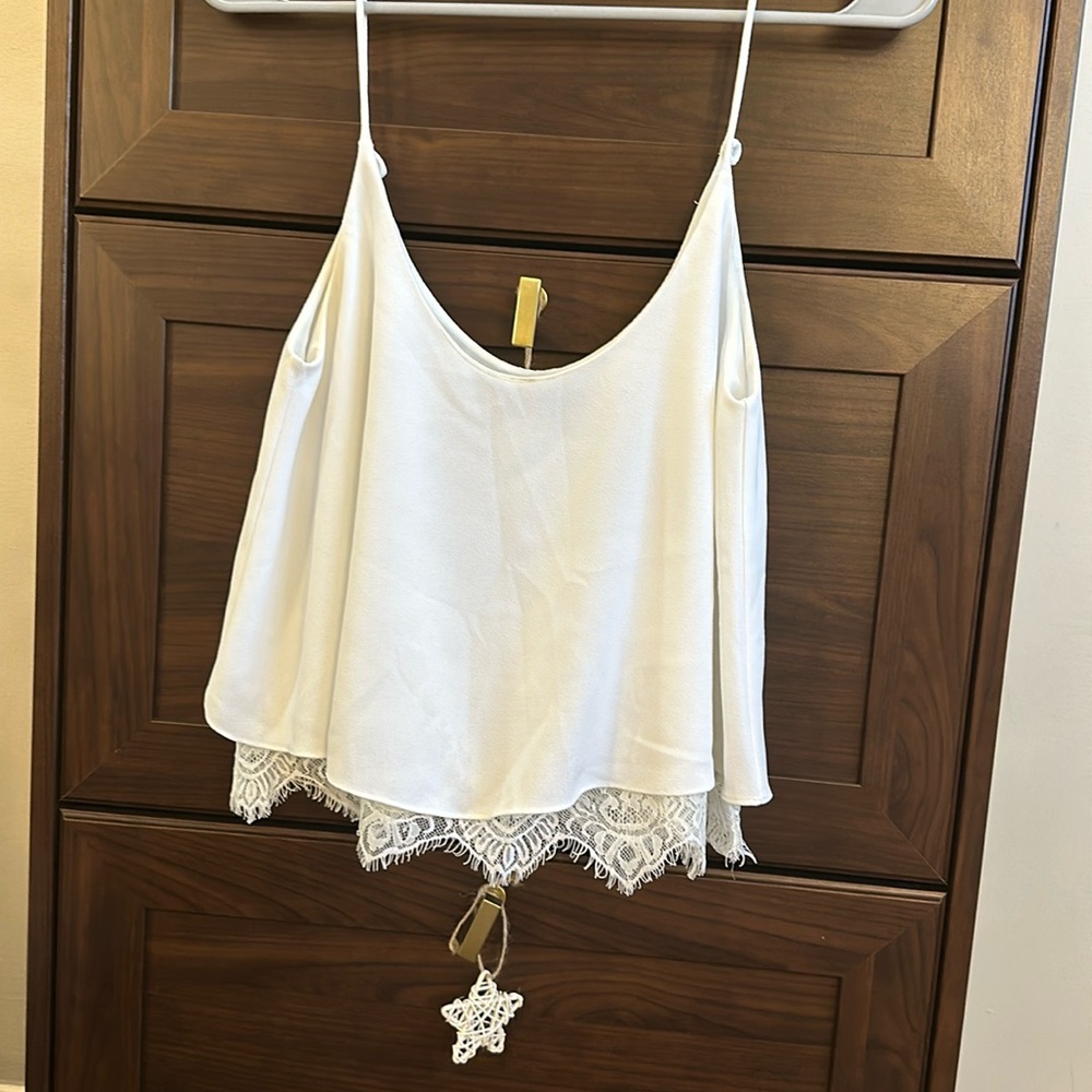 Zara white crop top